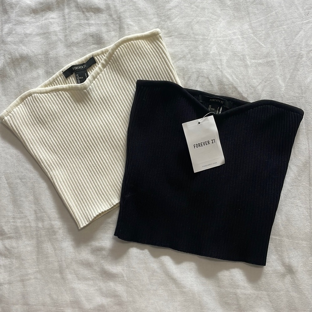 Forever 21 Ribbed Tube Tops (both included) Size Small